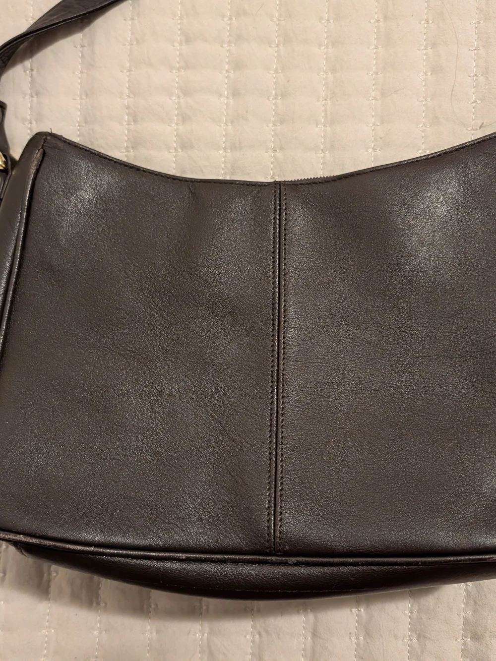 Vintage Etienne Aigner Brown Leather Shoulder Bag with Gold Hardware
